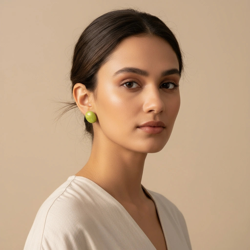 Rosina Studs Verde Luxe_ChicaChica