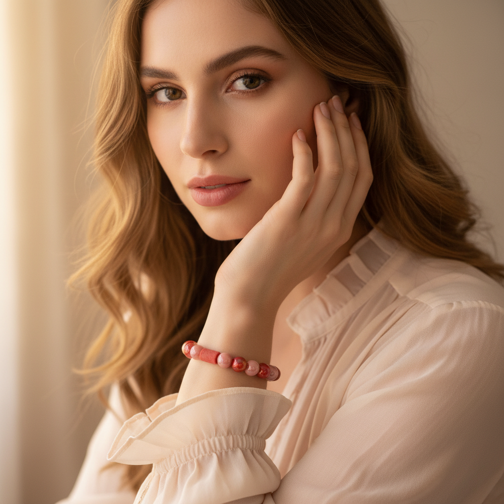 Rosy Heart Bracelet_ChicaChica