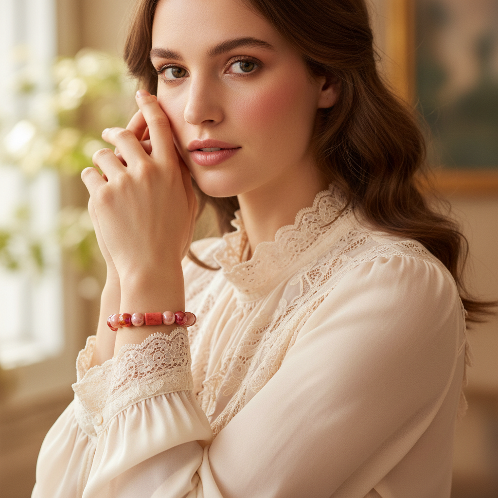 Rosy Heart Bracelet_ChicaChica