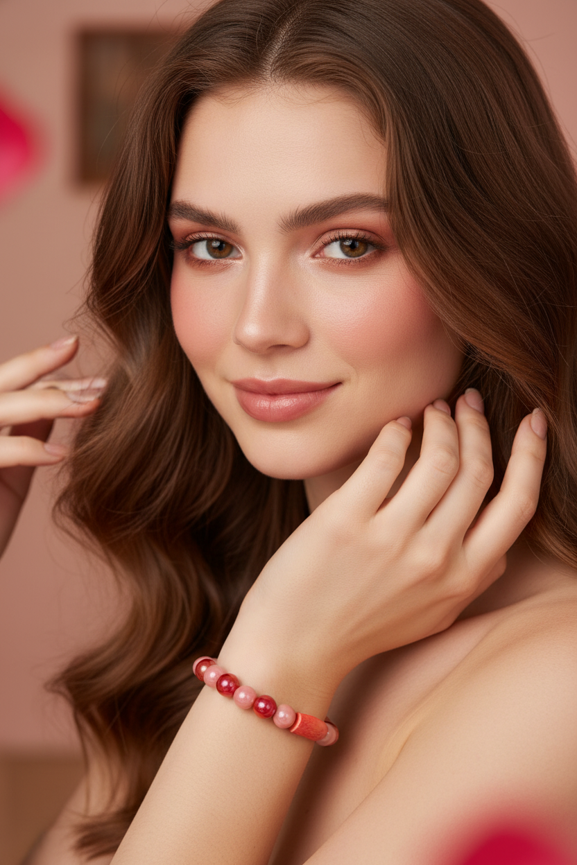 Rosy Heart Bracelet_ChicaChica