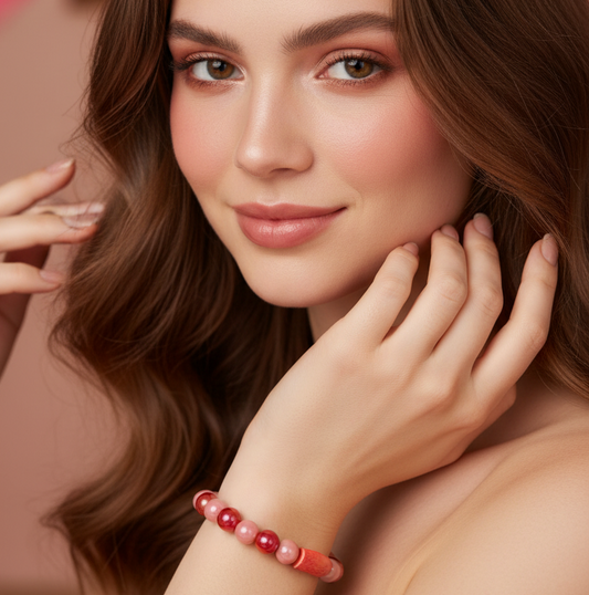 Rosy Heart Bracelet_ChicaChica