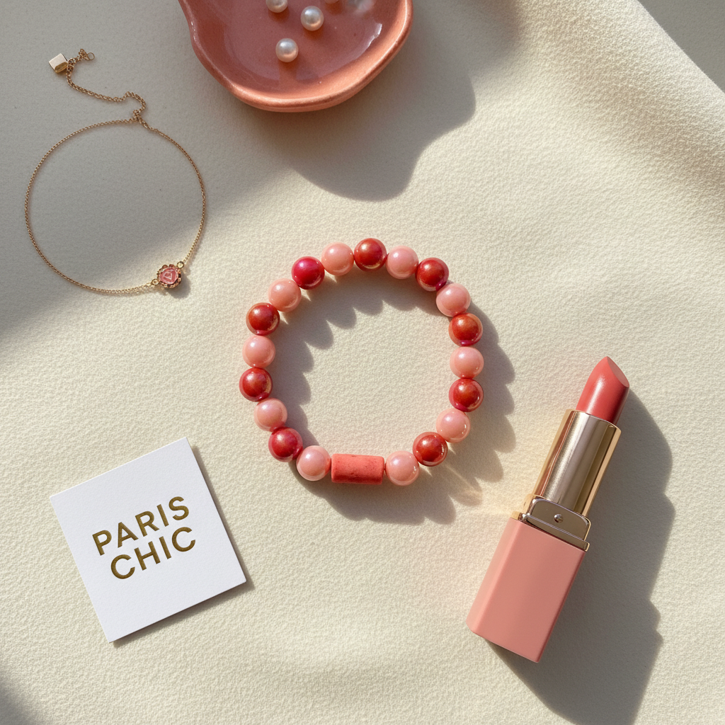 Rosy Heart Bracelet_ChicaChica