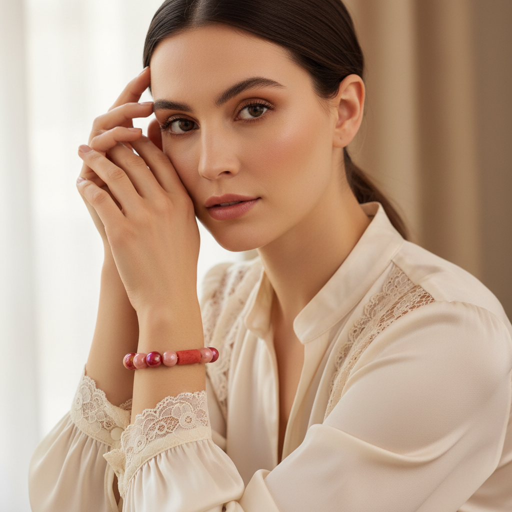 Rosy Heart Bracelet_ChicaChica