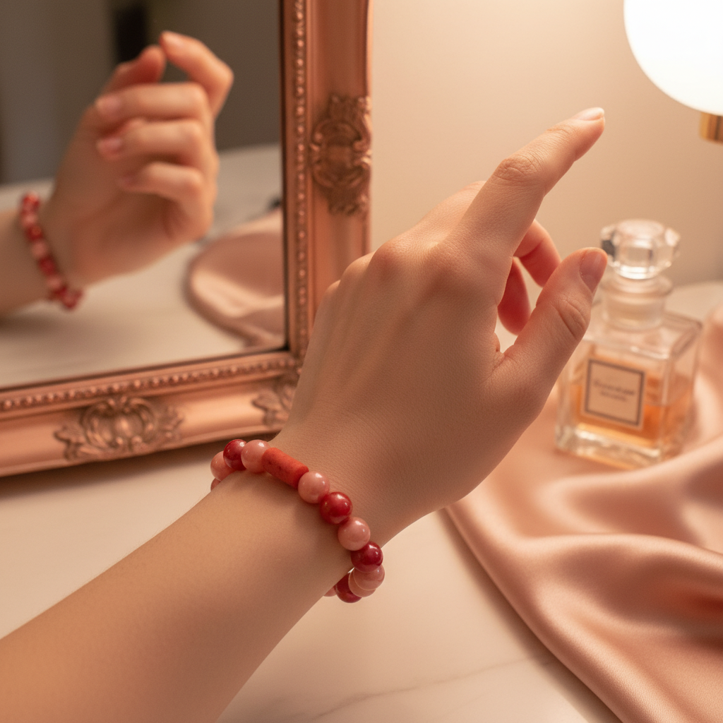 Rosy Heart Bracelet_ChicaChica