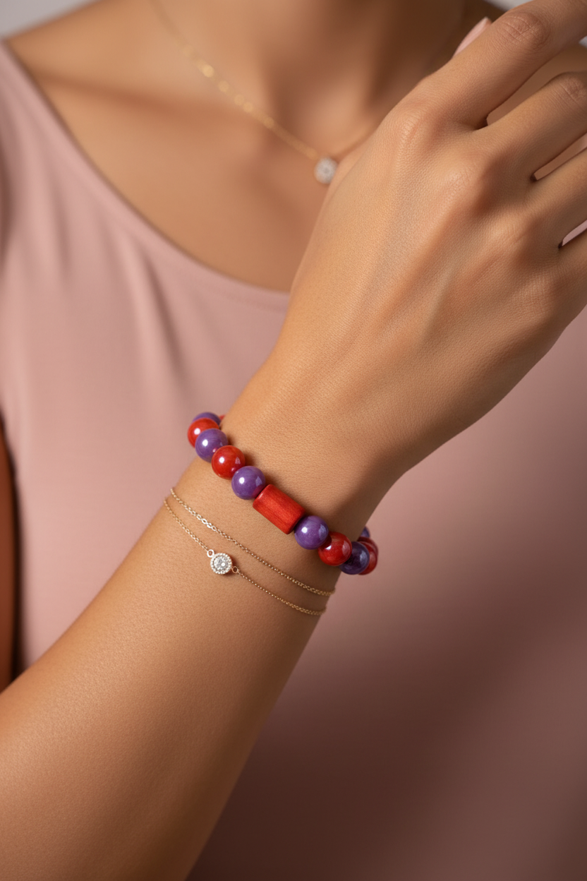 Ruby Orchid Bracelet-ChicaChica