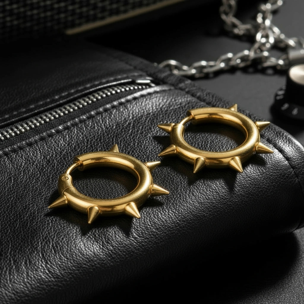 Steel Spikes Earrings_Aegis Collection_ChicaChica
