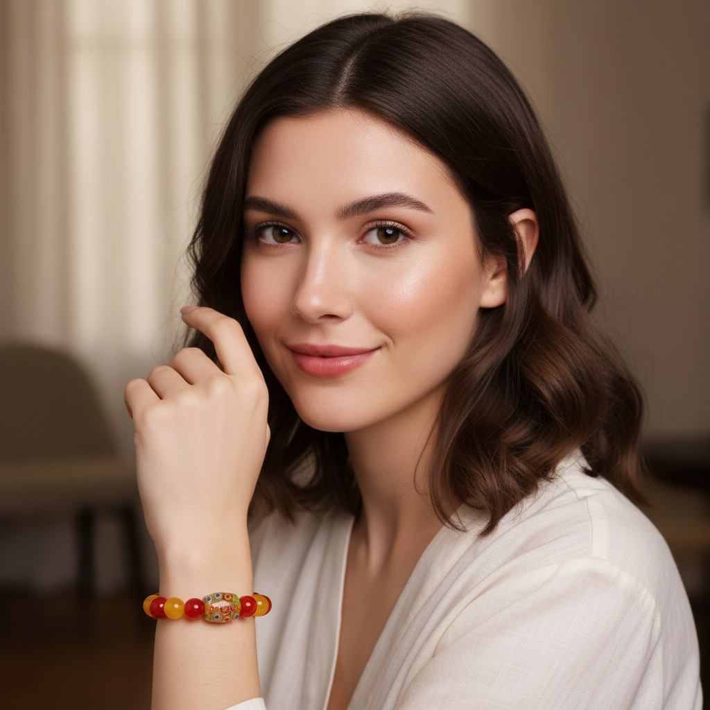 Sunset Carnival Bead Bracelet_ChicaChica