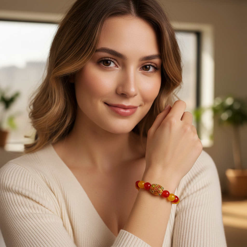 Sunset Carnival Bead Bracelet_ChicaChica