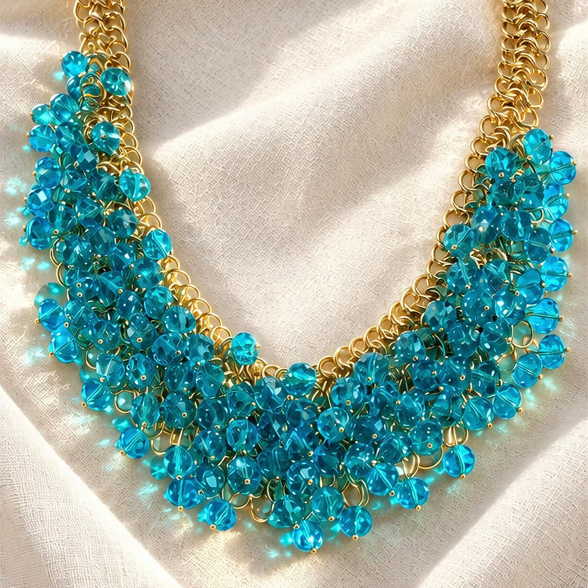 The Azzurra Necklace from Chica Chica Jewelry - Riviera Collection  