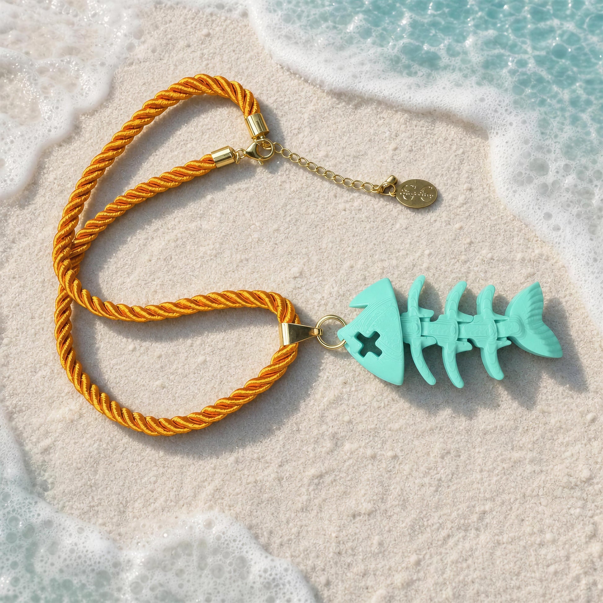The Lisca Fishbone Necklace from Chica Chica Jewelry at seaside.