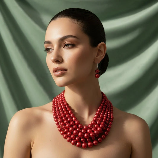 Vienna Rose Pearl Cascade Set_ChicaChica