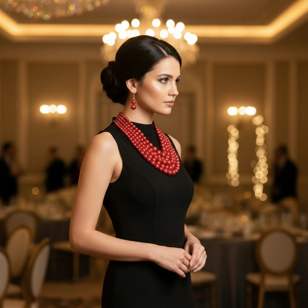 Vienna Rose Pearl Cascade Set_ChicaChica