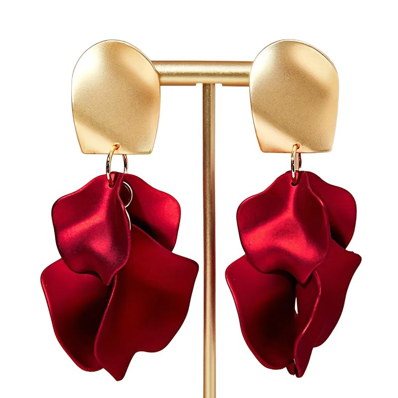 Crimson Bloom Earrings