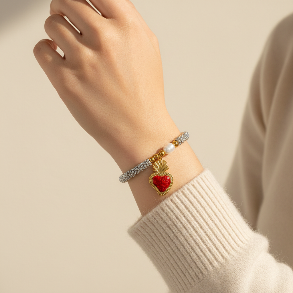 Fiery Heart Bracelet
