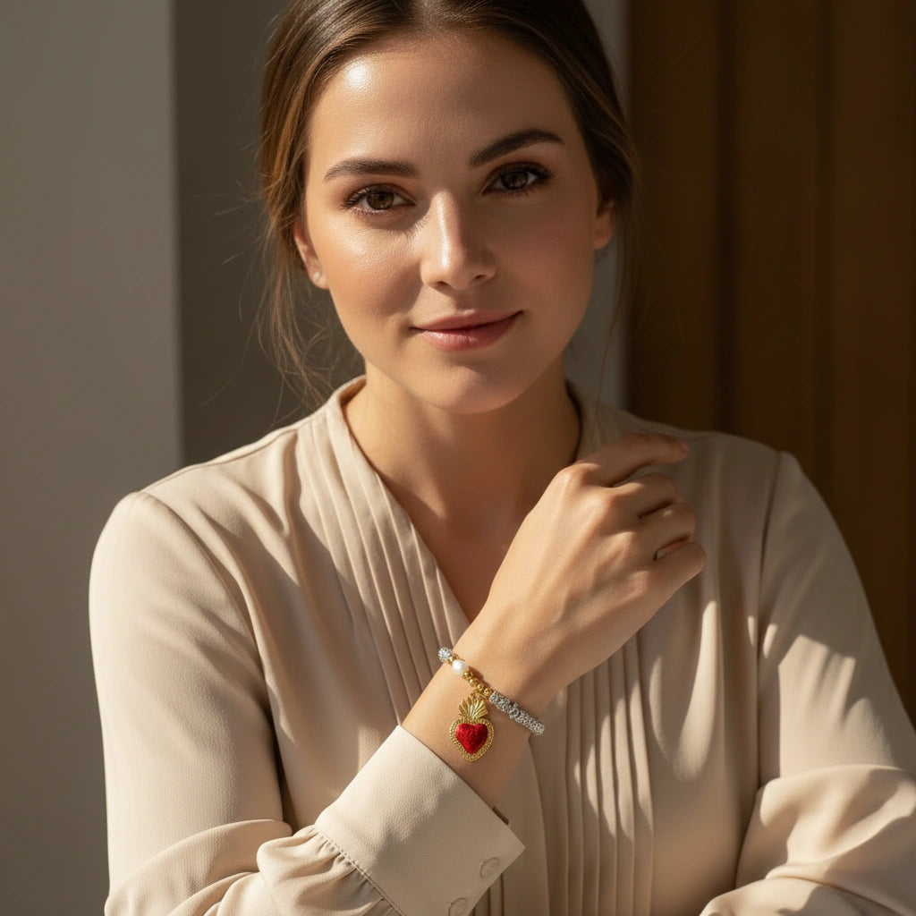 Fiery Heart Bracelet