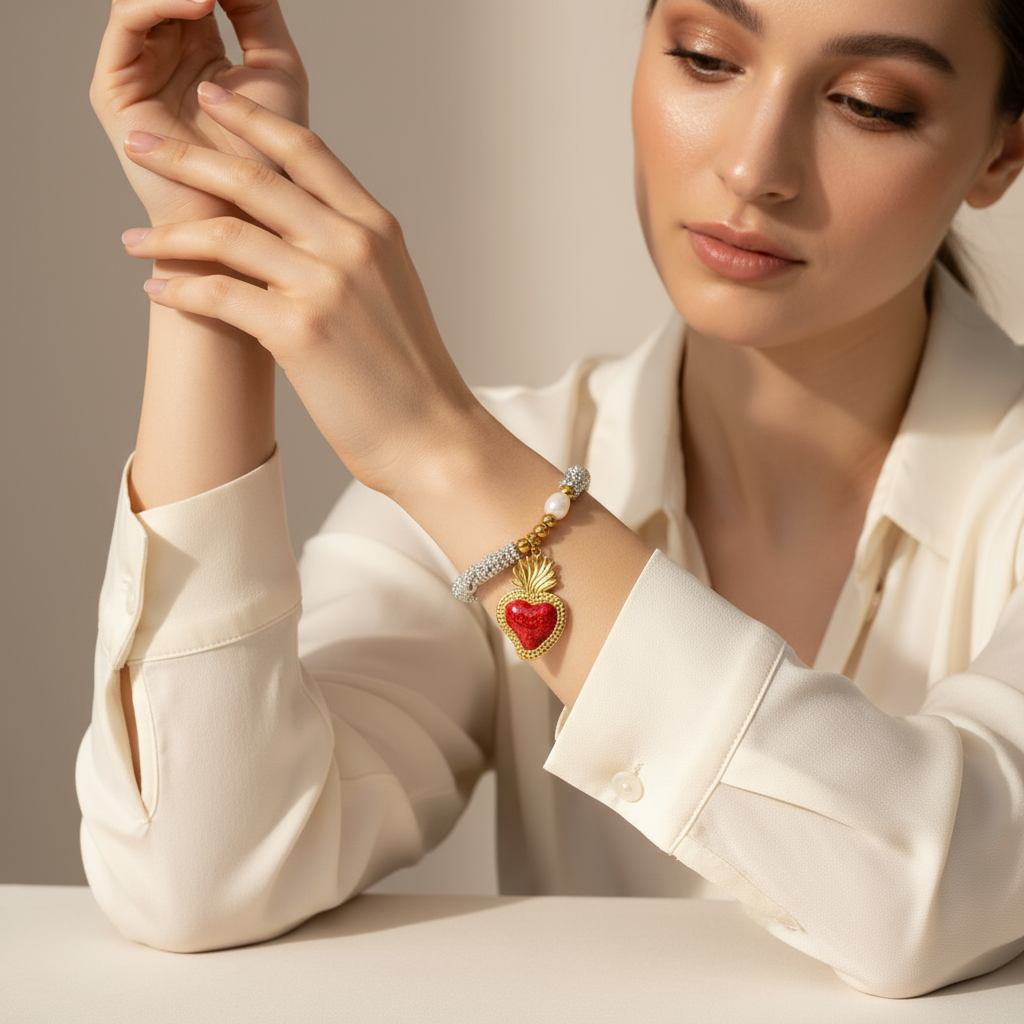 Fiery Heart Bracelet