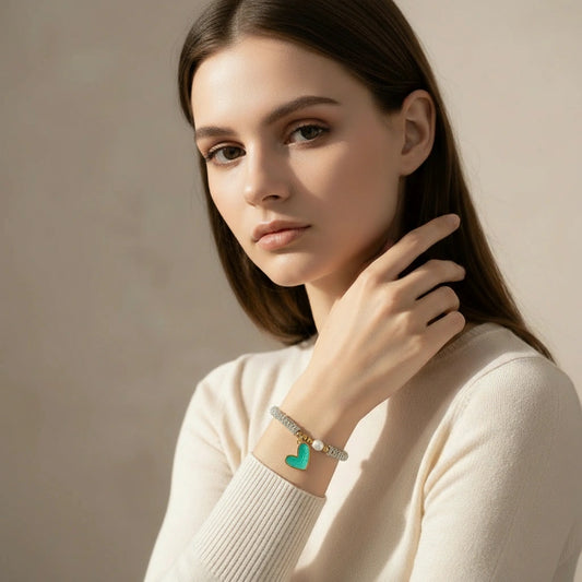 Endless Promise Mint Heart Bracelet