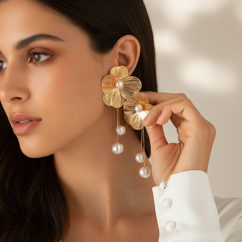 Golden Bloom Earrings