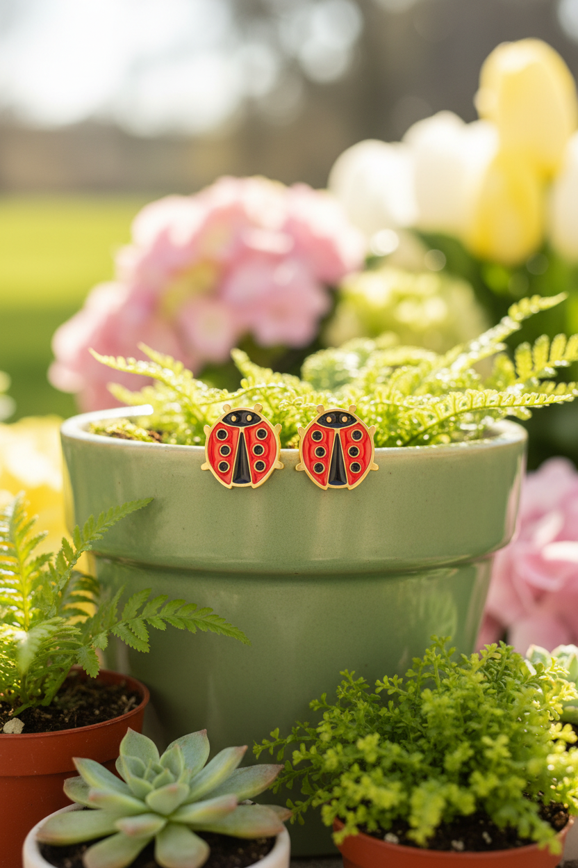 Lucky Ladybug Studs