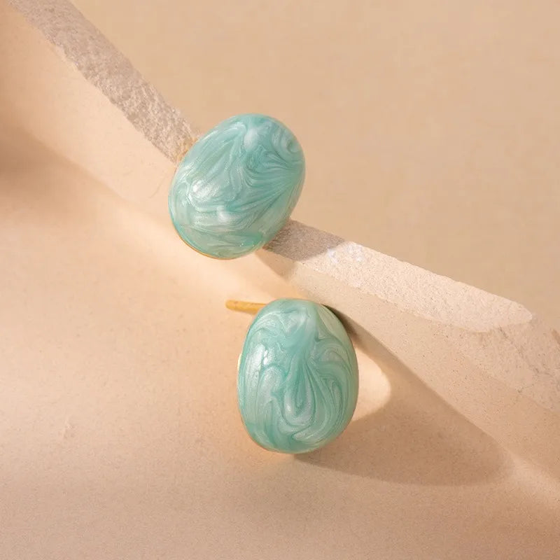 Rosina Studs Aqua Glow ChicaChica_RetroGlam